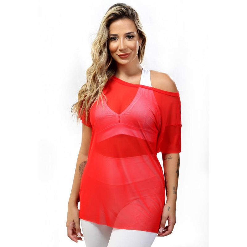 Blusa de tule transparente - VistaShopExpress