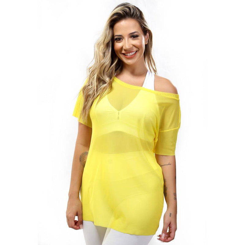 Blusa de tule transparente - VistaShopExpress