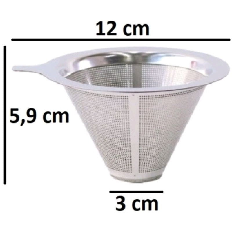 Coador De Café Inox - Filtro Reutilizável - Sem base