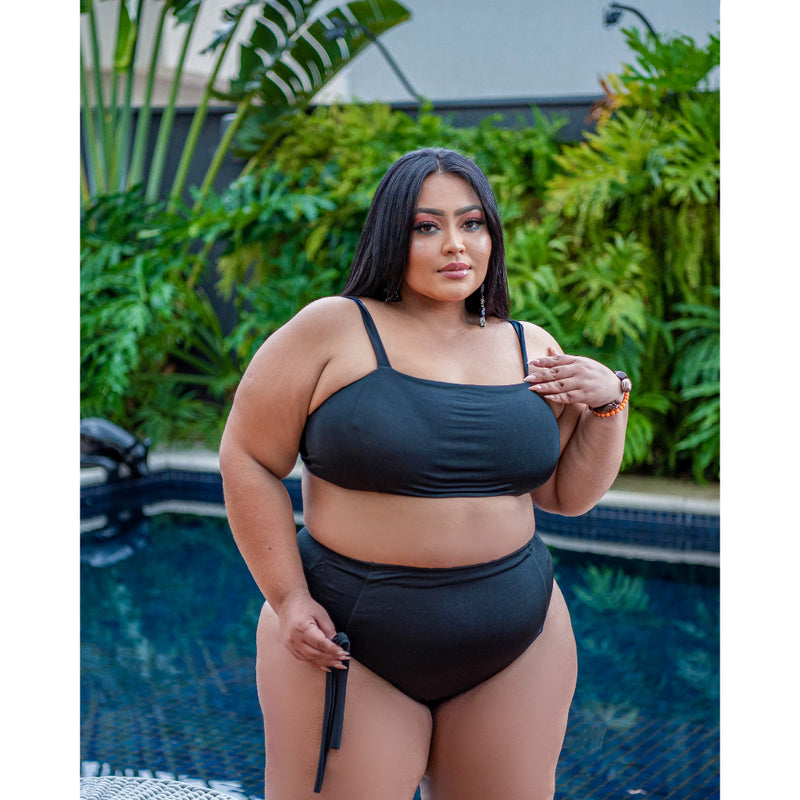 Biquini plus size 2 em 1 - cintura alta