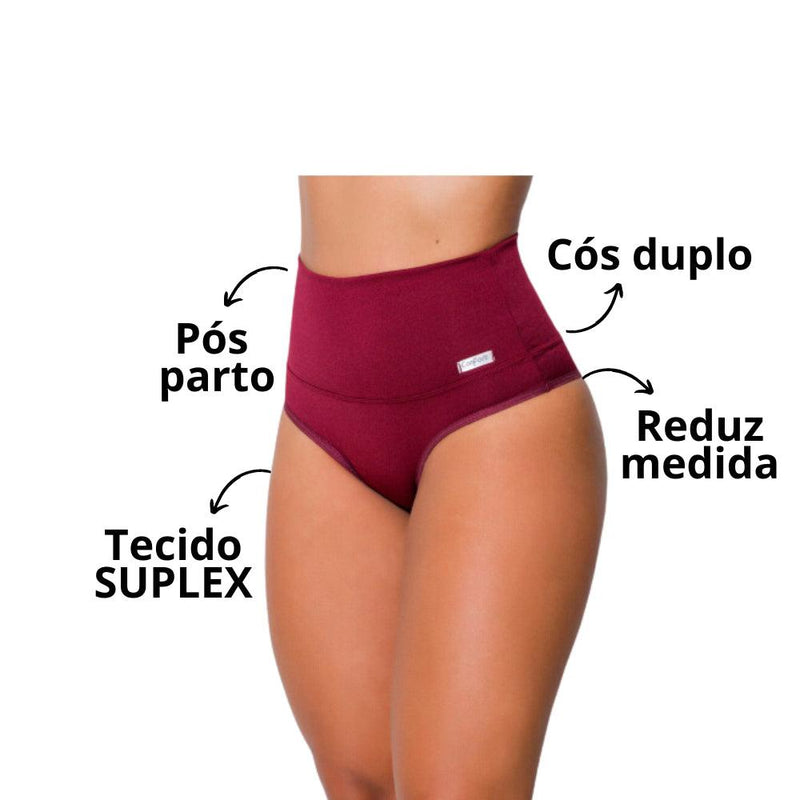 Kit 3 Calcinha Modeladora Suplex Pós Parto Grávida Segura Barriga - VistaShopExpress