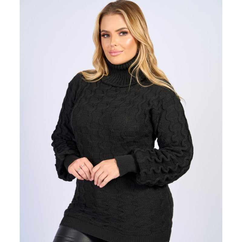 Blusa de Frio Manga Longa Gola Alta (Padrão e Plus Size)