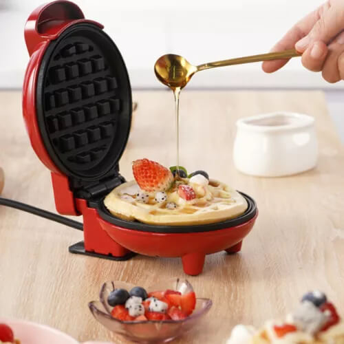 Mini Máquina de Waffle Antiaderente