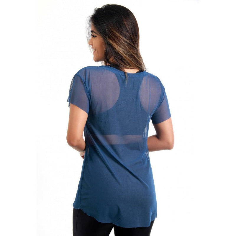 Blusa de tule transparente - VistaShopExpress