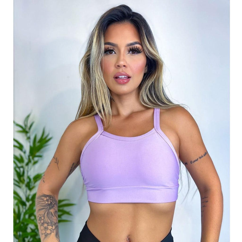 Top Cropped Academia Fitness com forro - VistaShopExpress