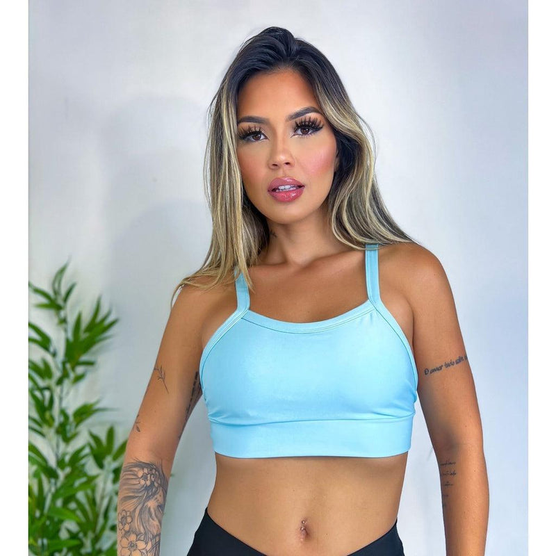 Top Cropped Academia Fitness com forro - VistaShopExpress