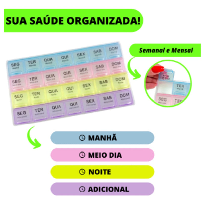 Organizador de remédios Semanal/Mensal